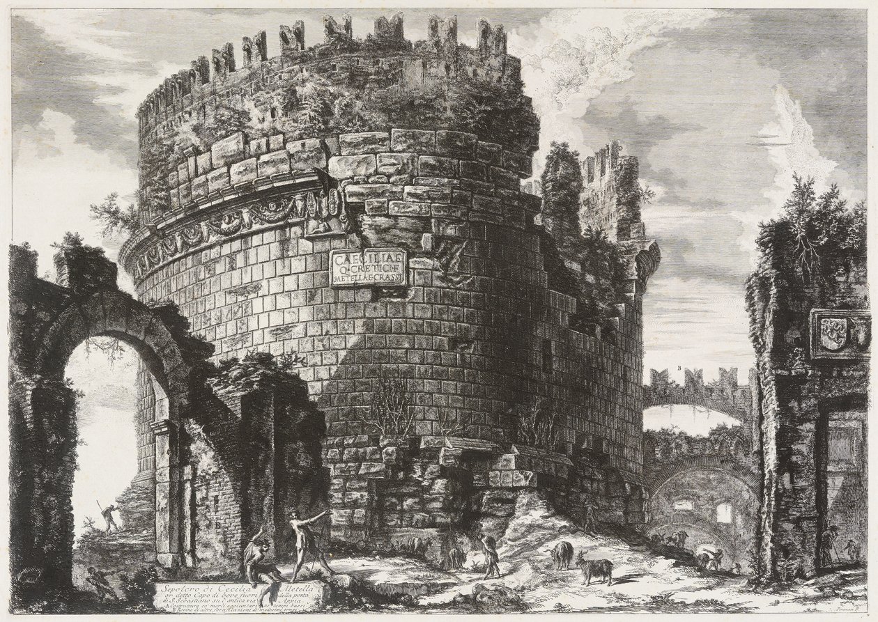 Tomb of Caecilia Metella by Giovanni Battista Piranesi