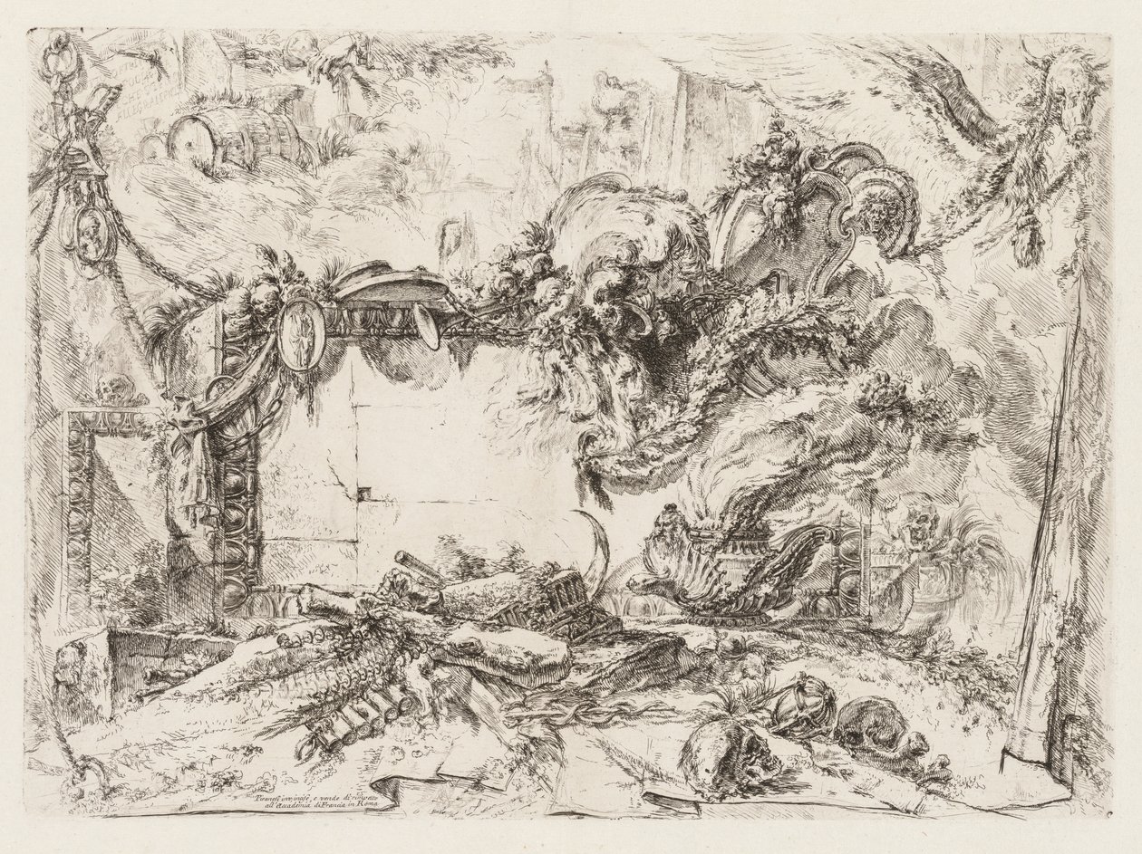 Groteschi: Ruins with Skulls and a Smoking Vase by Giovanni Battista Piranesi