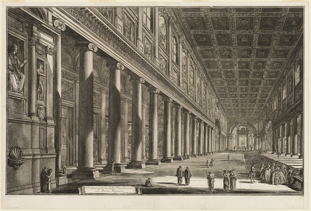 Interior View of the Basilica of S. Maria Maggiore, from Views of Rome by Giovanni Battista Piranesi