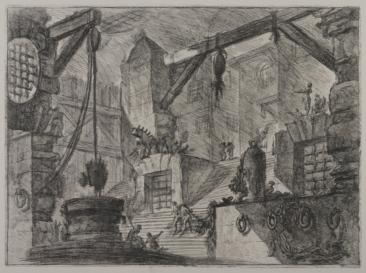 Invenzioni Capric di Carceri; Hind 13, First State of Three, c.1749 by Giovanni Battista Piranesi