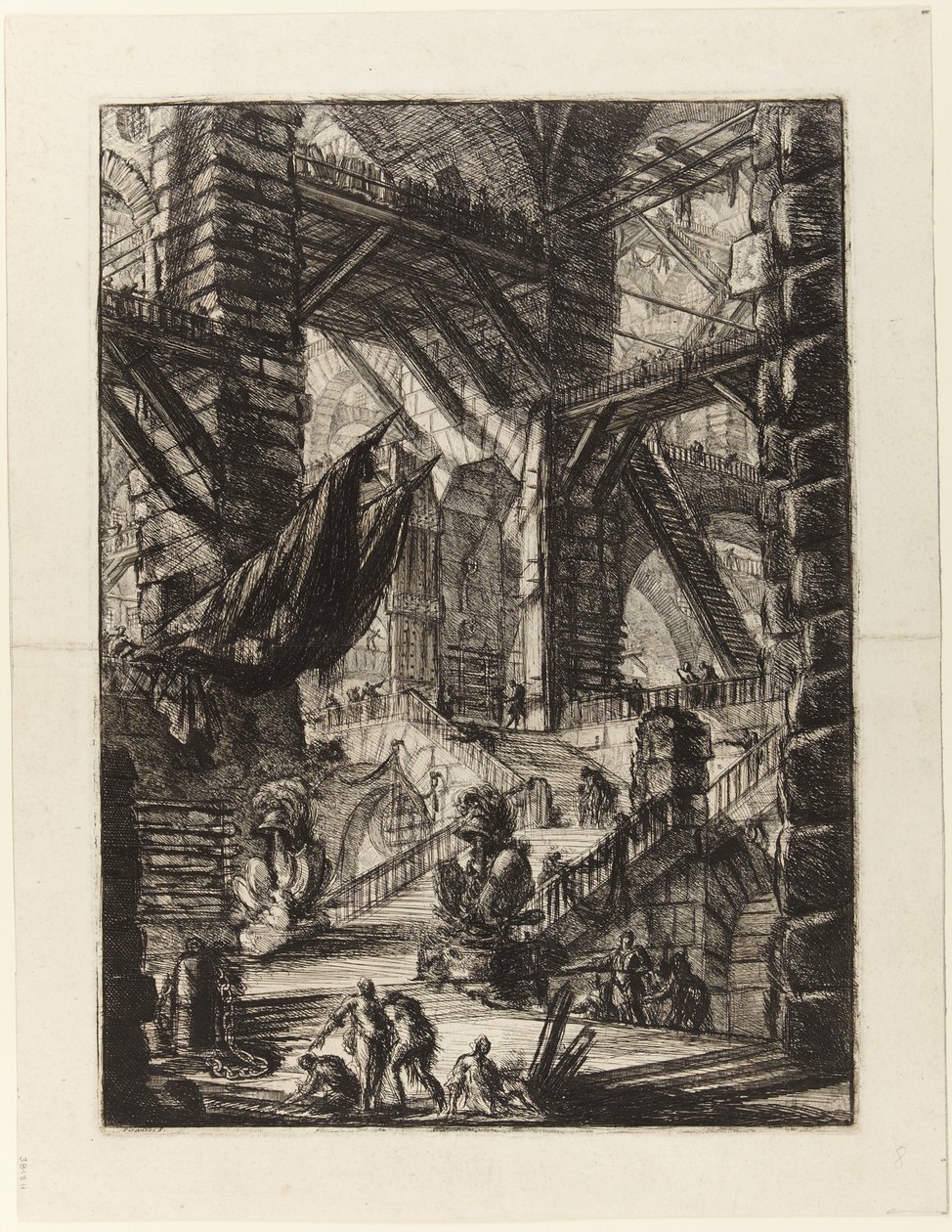 The Staircase with Trophies by Giovanni Battista Piranesi