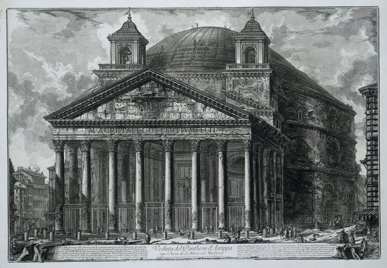Pantheon in Rome by Giovanni Battista Piranesi