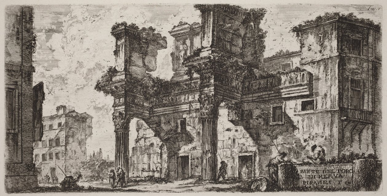 Part of the Forum of Nerva by Giovanni Battista Piranesi