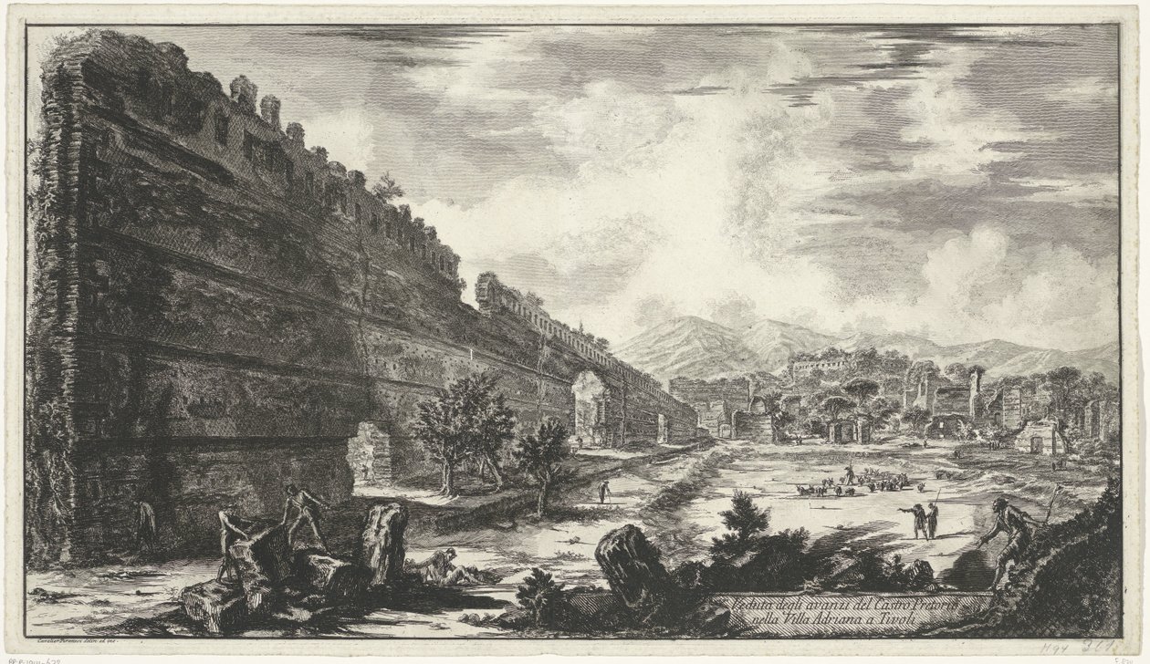 Pecile in the Villa Adriana at Tivoli by Giovanni Battista Piranesi