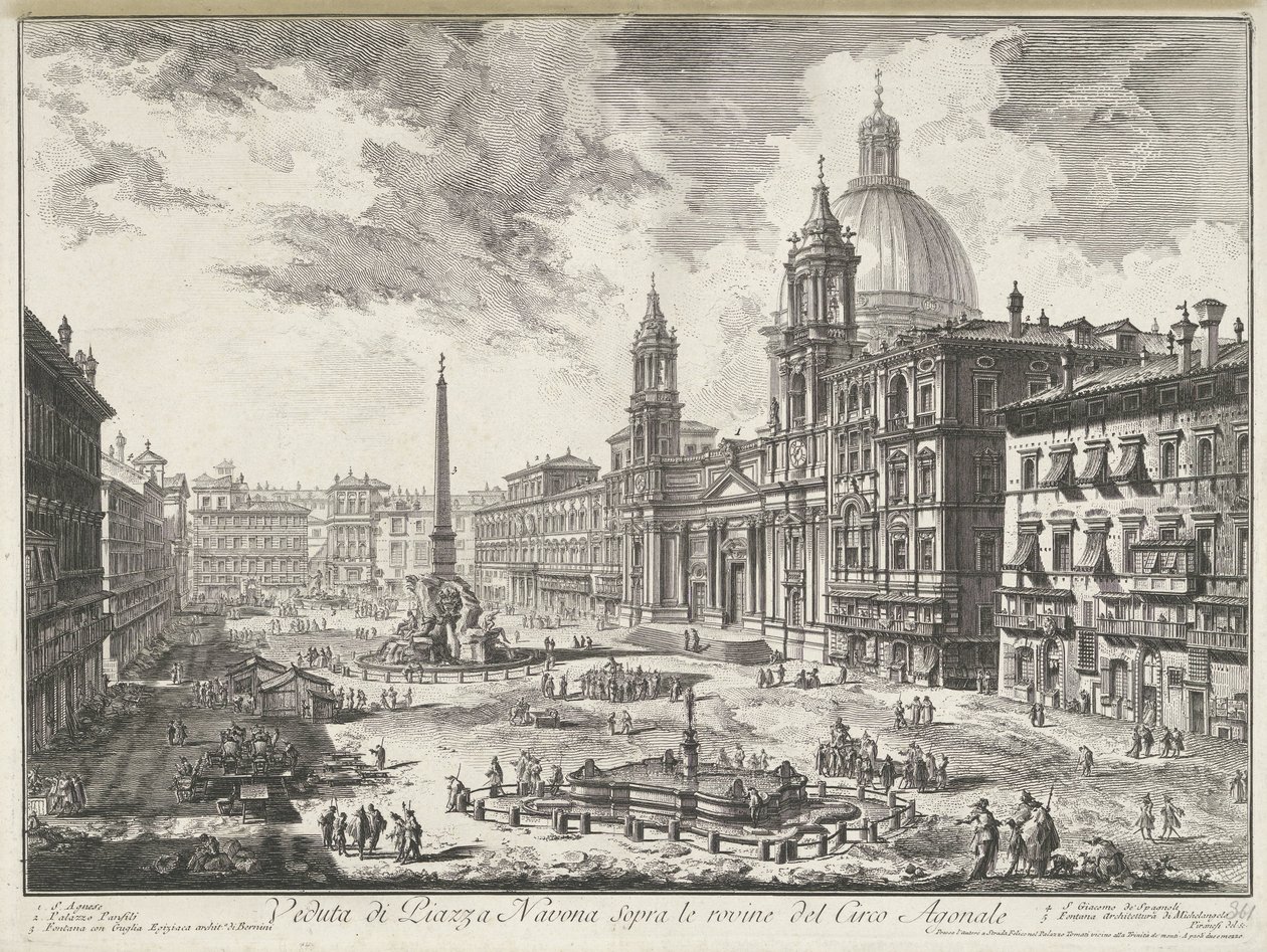 Piazza Navona in Rome by Giovanni Battista Piranesi