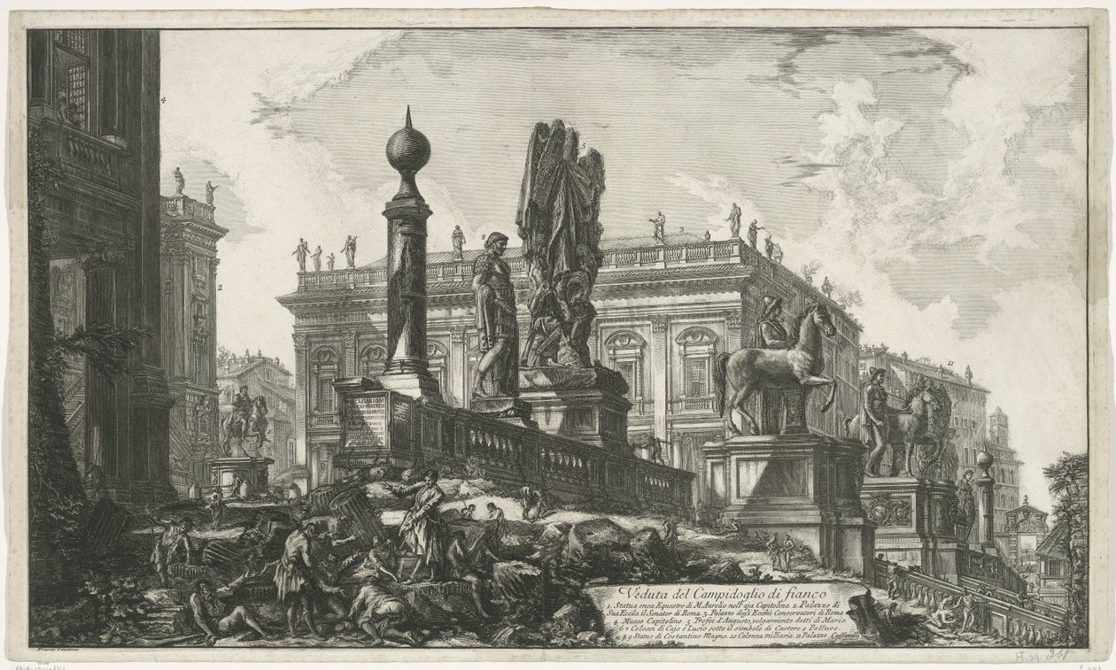 Piazza del Campidoglio Seen from the Left (Views of Rome) by Giovanni Battista Piranesi