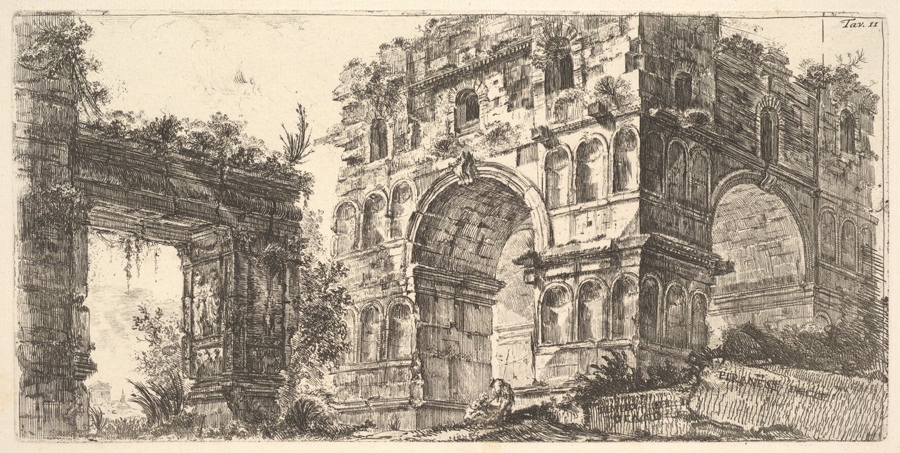 Plate 11: Temple of Janus from the Series Antichita Romana by Giovanni Battista Piranesi