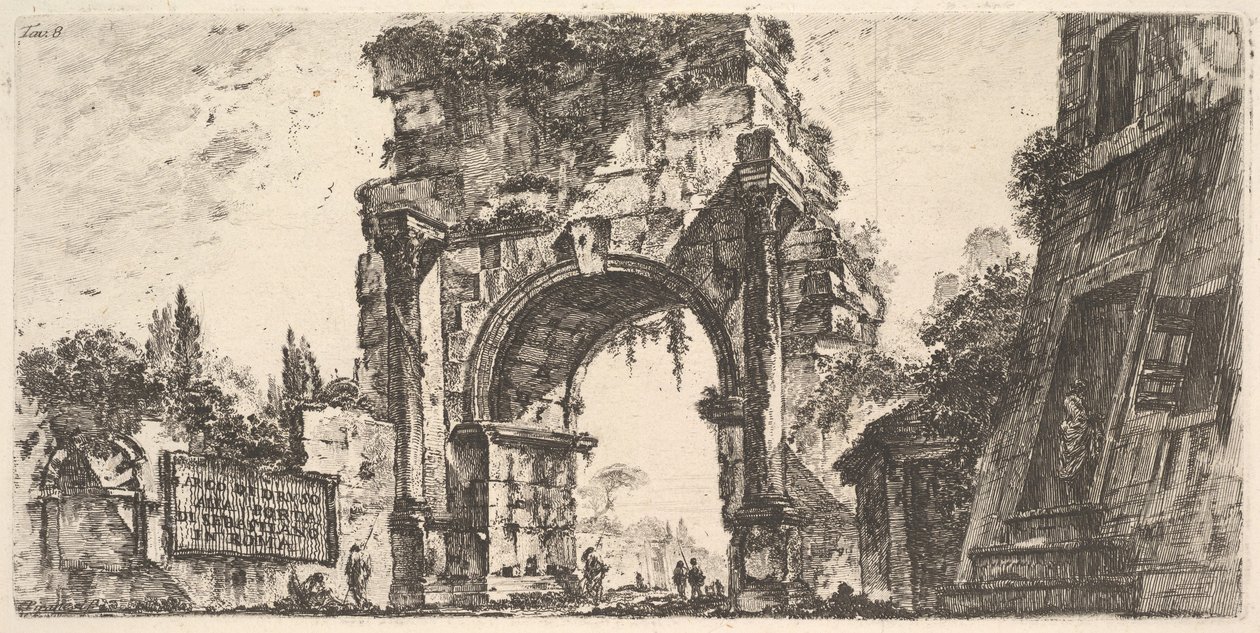 Arch of Drusus at the Porta S. Sebastiano in Rome by Giovanni Battista Piranesi
