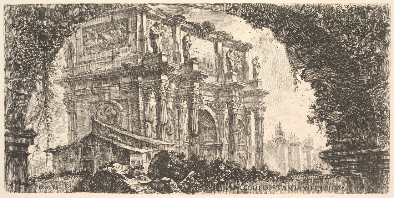 Plate 9: Arch of Constantine in Rome by Giovanni Battista Piranesi