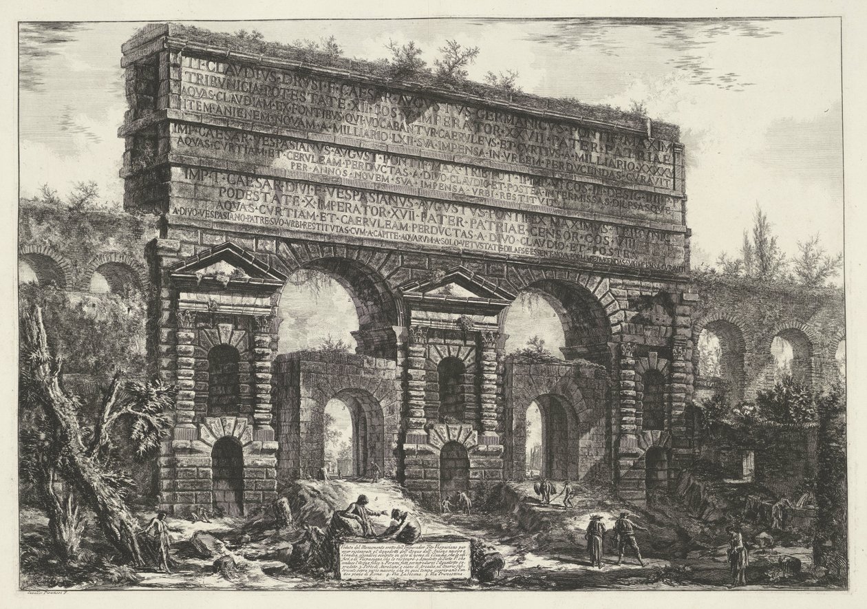 Porta Maggiore in Rome, Views of Rome (series title) by Giovanni Battista Piranesi