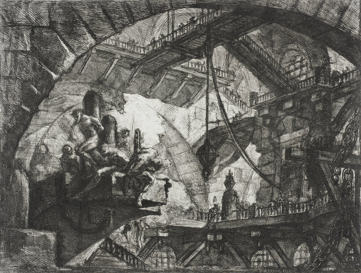 Prisoners on a Projecting Platform by Giovanni Battista Piranesi