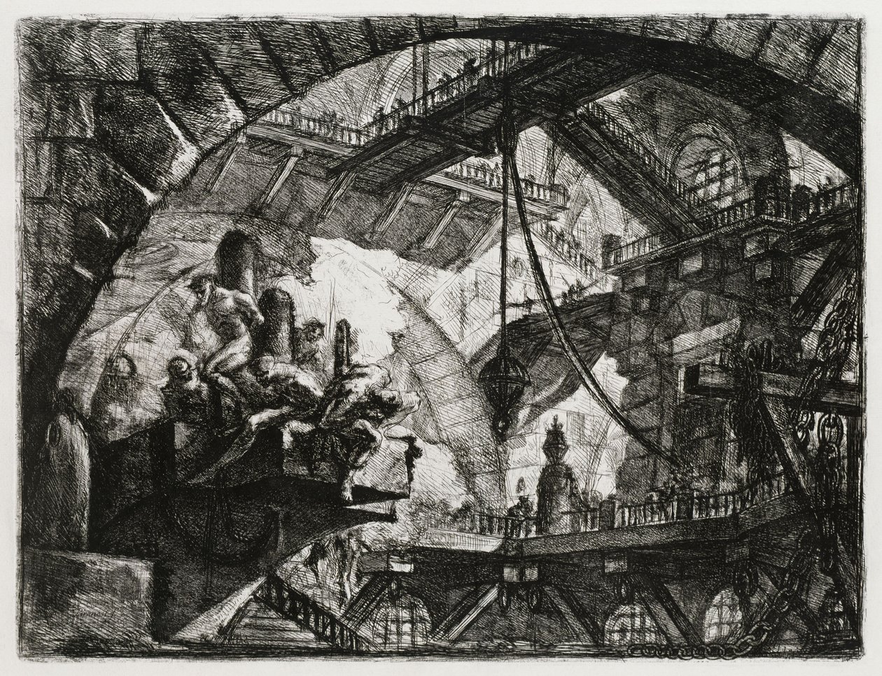 Prisoners on a Projecting Platform by Giovanni Battista Piranesi