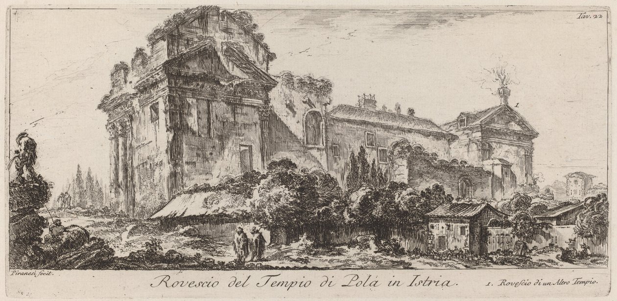 Reverse of the Temple of Pola in Istria by Giovanni-Battista Piranesi