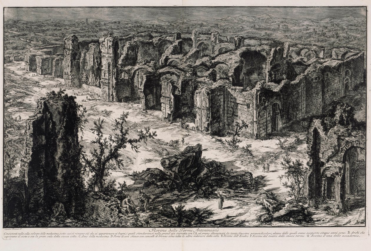Ruins of the Baths of Caracalla (from: Views of Rome) by Giovanni Battista Piranesi