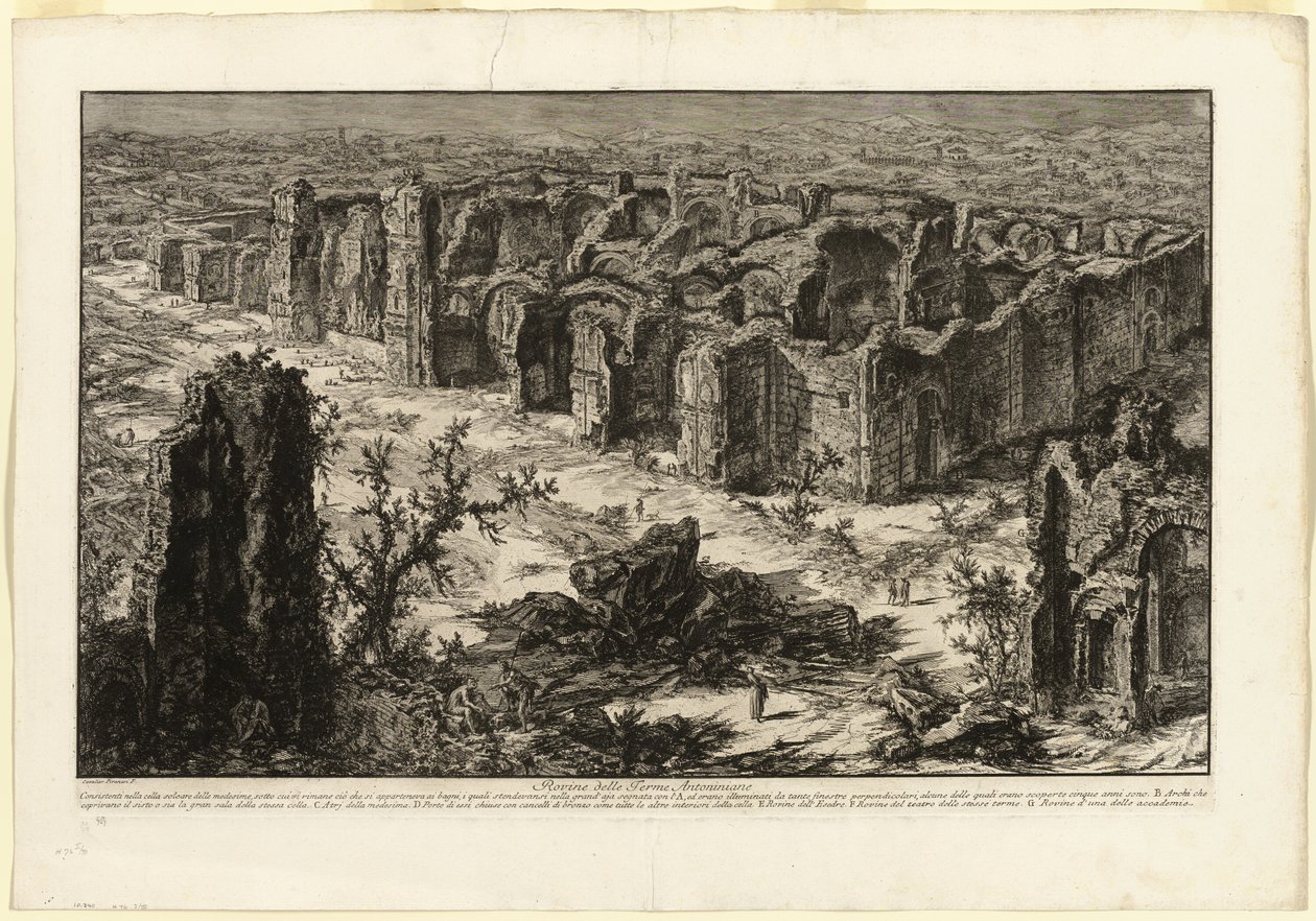 Ruins of the Antonine Baths, from Views of Rome by Giovanni Battista Piranesi