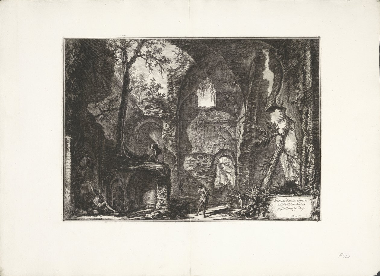 Ruins in Villa Barberini by Giovanni Battista Piranesi