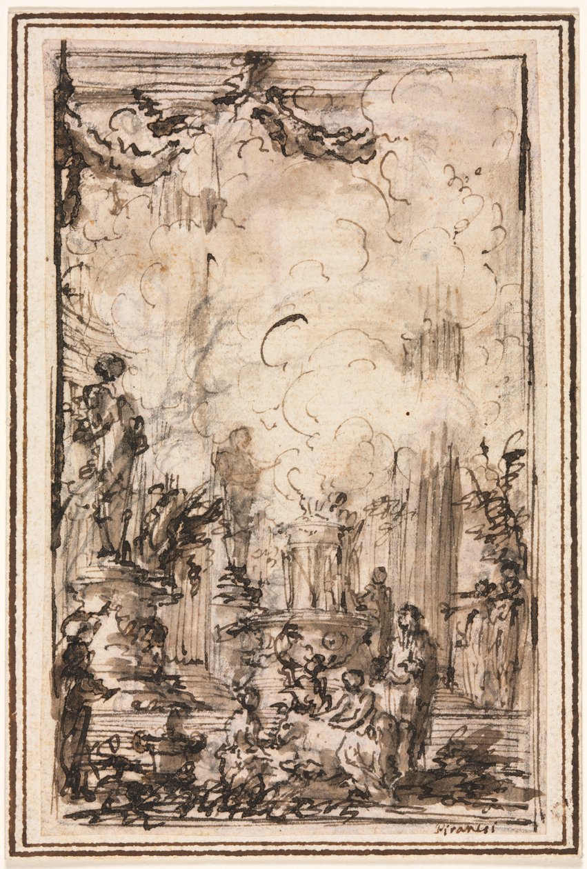 Sacrificial Offering in a Temple by Giovanni Battista Piranesi