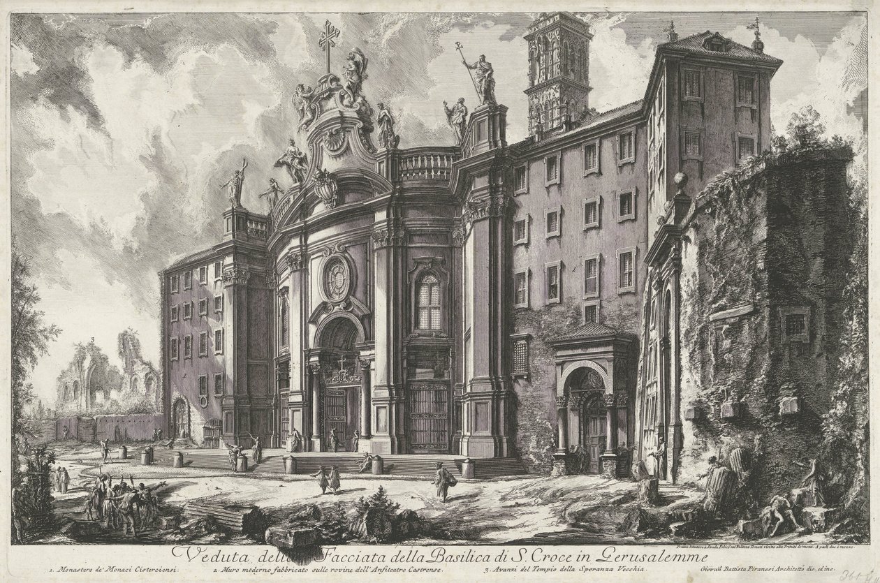 Santa Croce in Gerusalemme in Rome (Views of Rome) by Giovanni Battista Piranesi