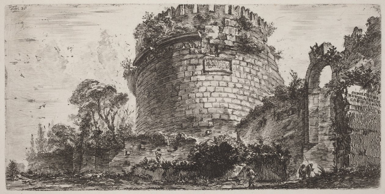 Tomb of Metella Known as Capo di Bove by Giovanni Battista Piranesi