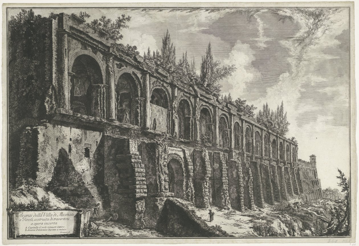 Temple of Hercules Victor in Tivoli (Views of Rome, Vedute di Roma by Giambattista Piranesi) by Giovanni Battista Piranesi