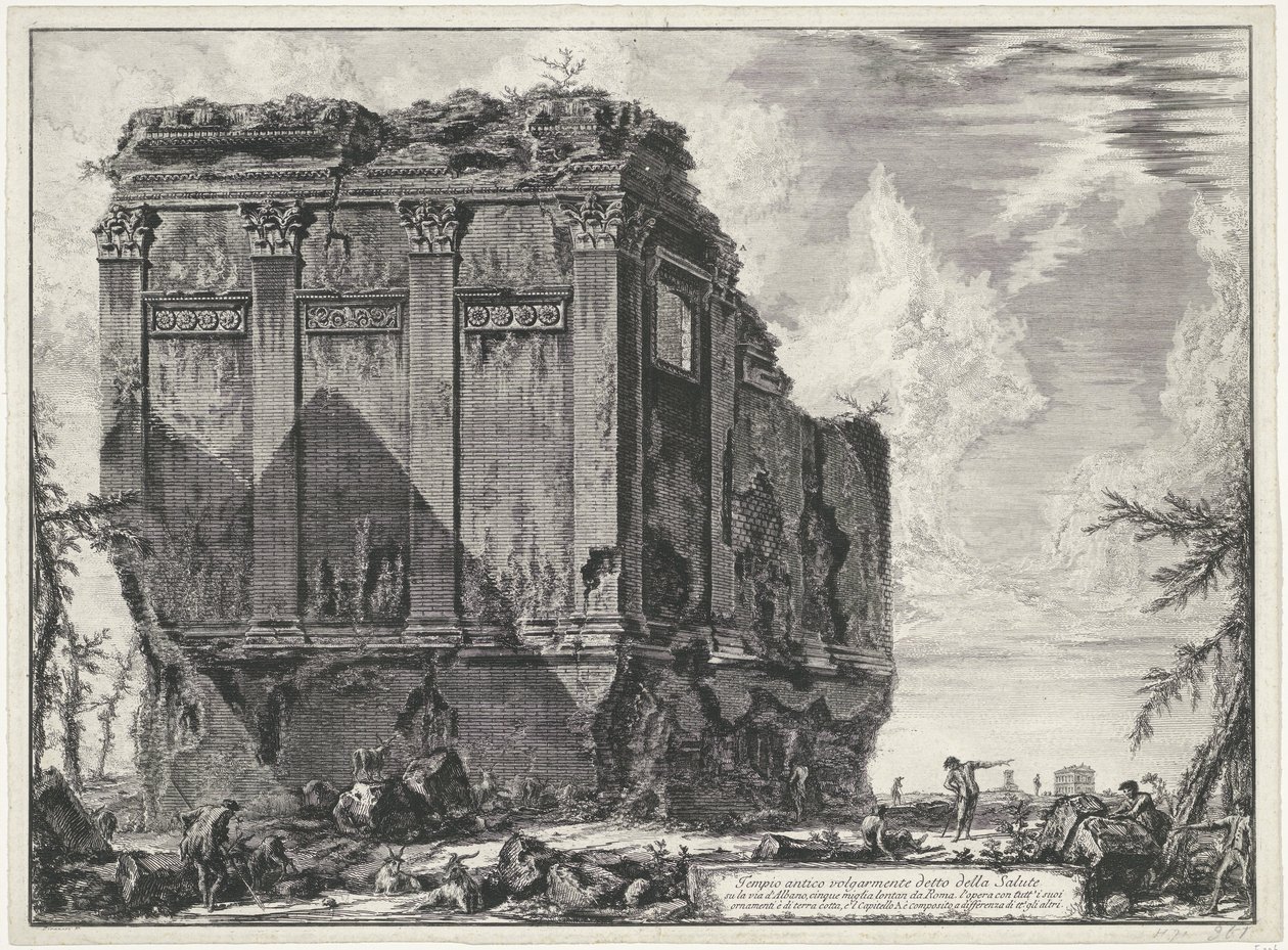 Temple of Salus near Rome by Giovanni Battista Piranesi
