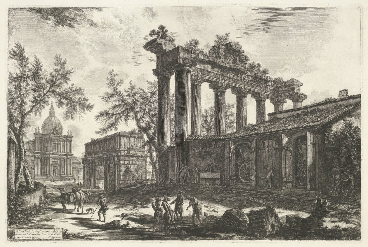 Temple of Saturn in Rome (Views of Rome) by Giovanni Battista Piranesi