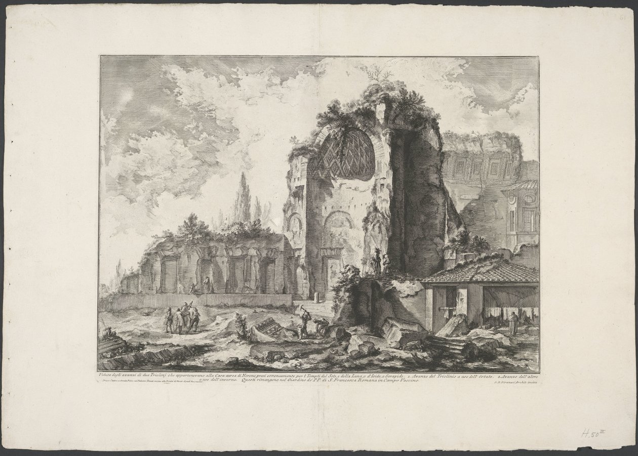 Temple of Venus and Roma in Rome by Giovanni Battista Piranesi