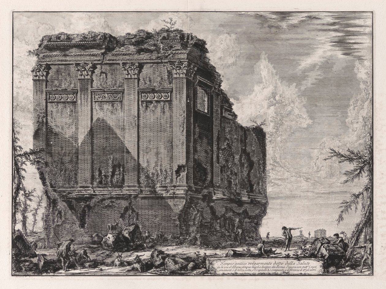 Ancient Temple Commonly Called the Temple of Health on the Via... by Giovanni Battista Piranesi