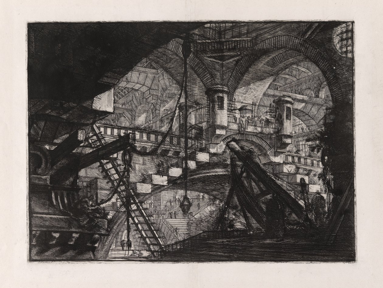 The Arch with a Shell Ornament, plate 11 from Imaginary Prisons by Giovanni Battista Piranesi