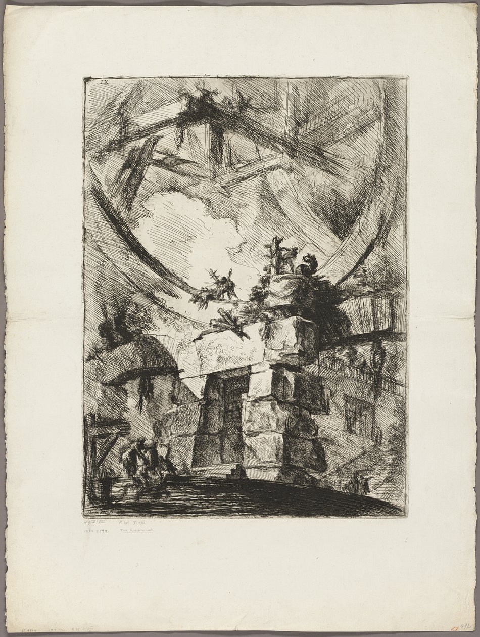 The Giant Wheel, plate 9 from Imaginary Prisons by Giovanni Battista Piranesi