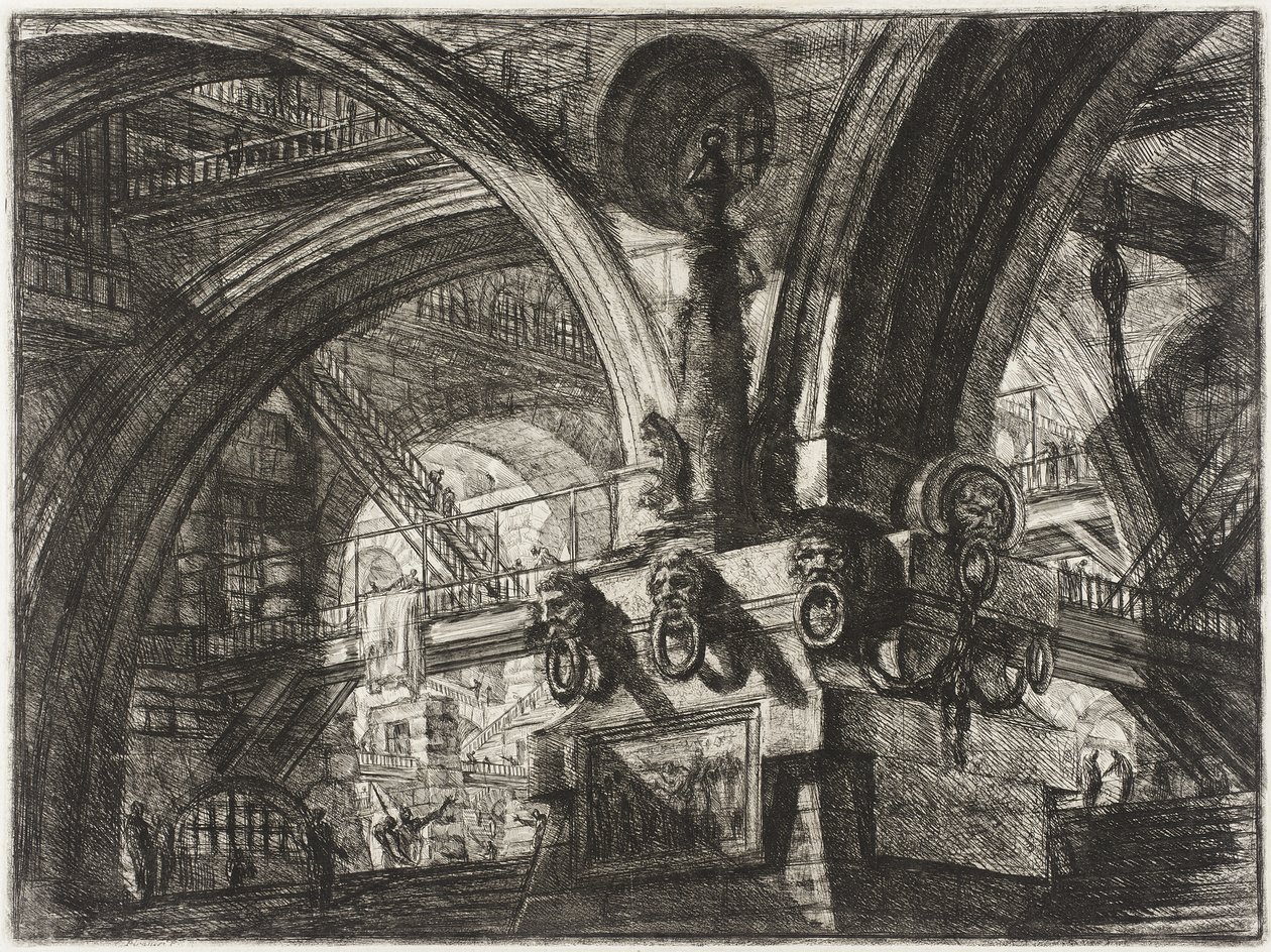 The Pier with a Lamp by Giovanni Battista Piranesi