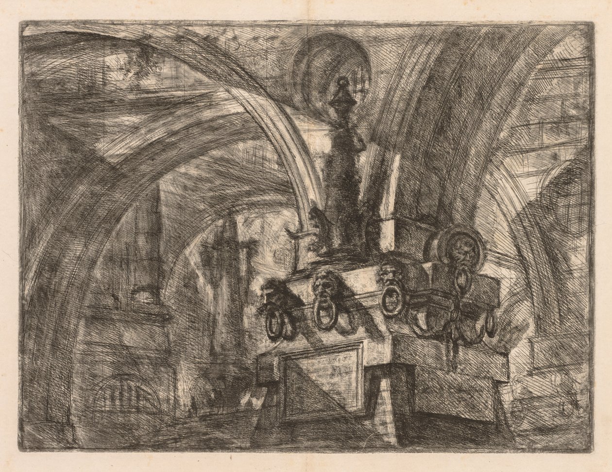 The Prisons: Round Arches Springing from a Square Column by Giovanni Battista Piranesi