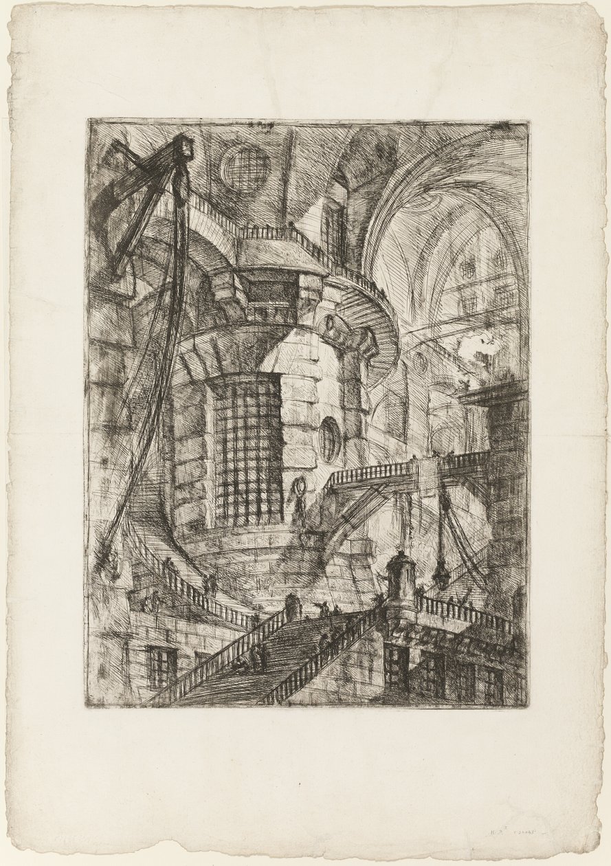The Round Tower, Plate 3 from Imaginary Prisons by Giovanni Battista Piranesi