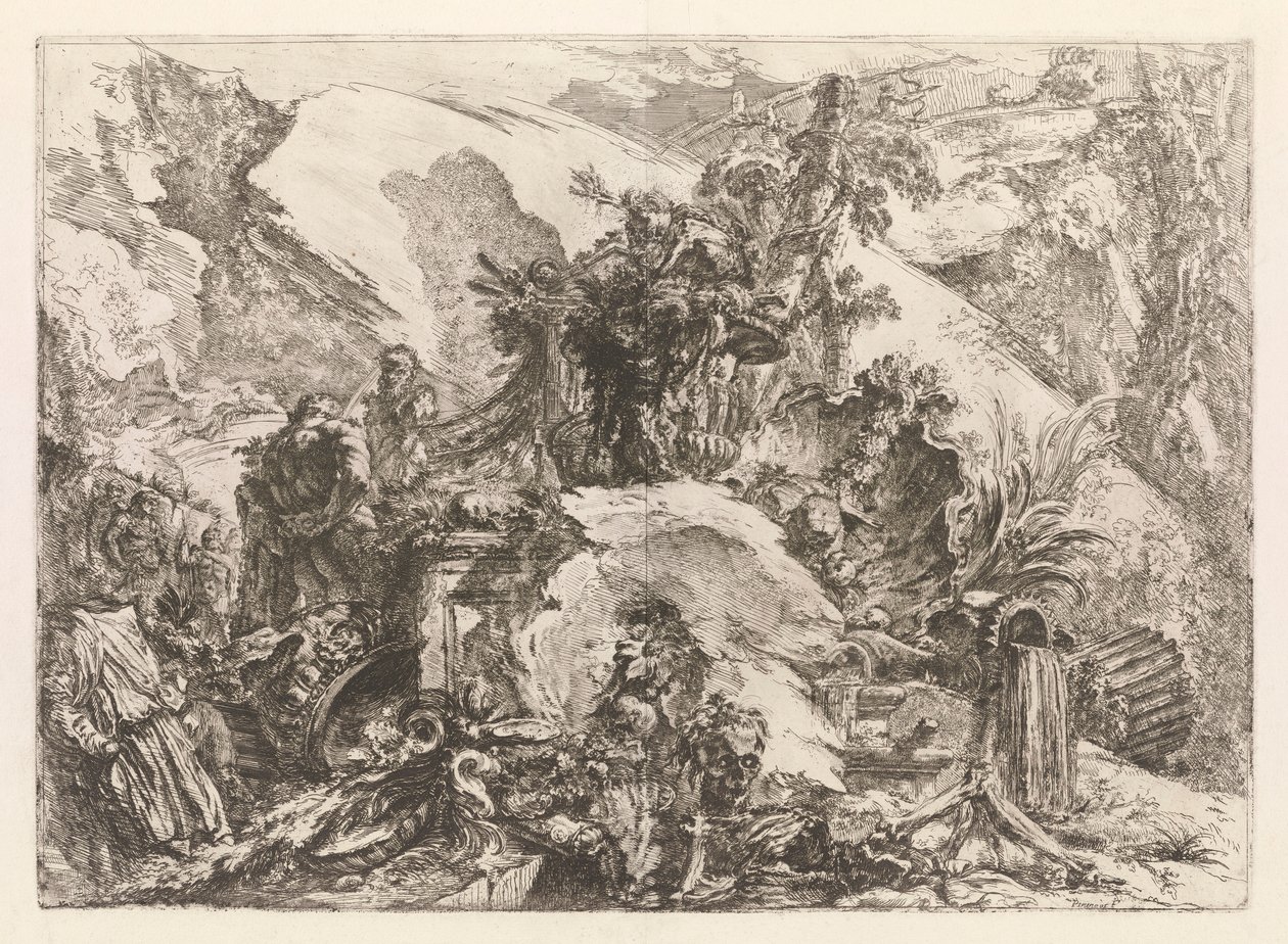 The Skeletons, from Grotteschi (Grotesques) by Giovanni Battista Piranesi