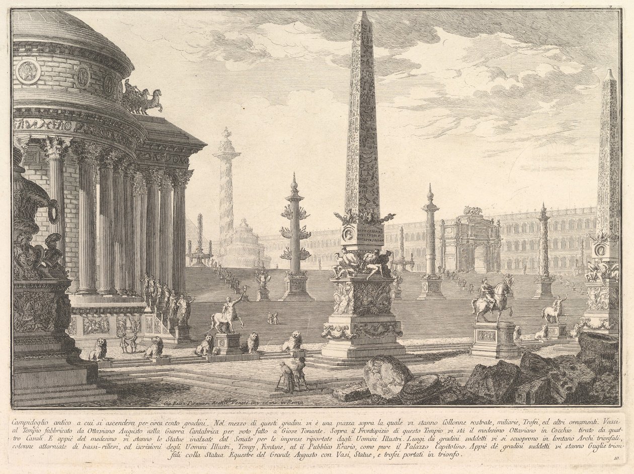 The ancient Capitol ascended by approximately one hundred steps by Giovanni Battista Piranesi