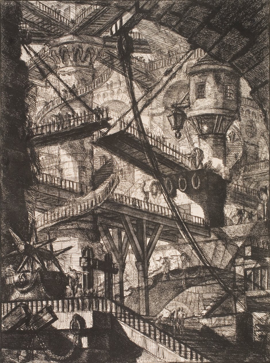The Drawbridge by Giovanni Battista Piranesi: Fine art print