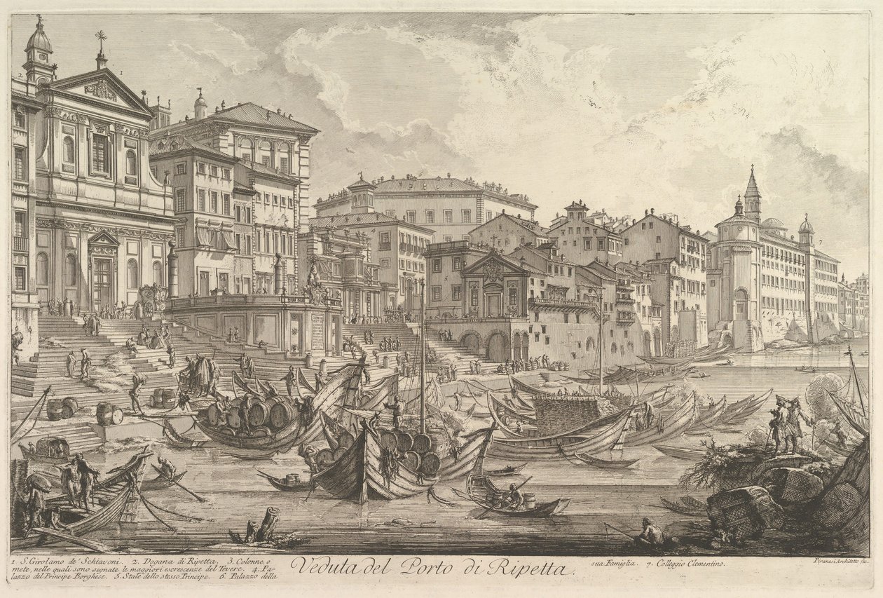 The Smaller Harbor, Called the Porto di Ripetta by Giovanni Battista Piranesi