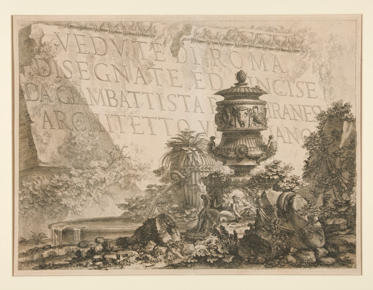 Title Page: Views of Rome Drawn and Etched by Giambattista Piranesi, Venetian Architect by Giovanni Battista Piranesi