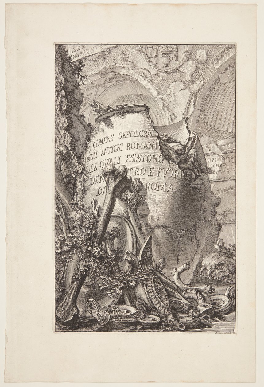 Tomb Chambers of the Old Romans, in Rome and Outside the City by Giovanni Battista Piranesi