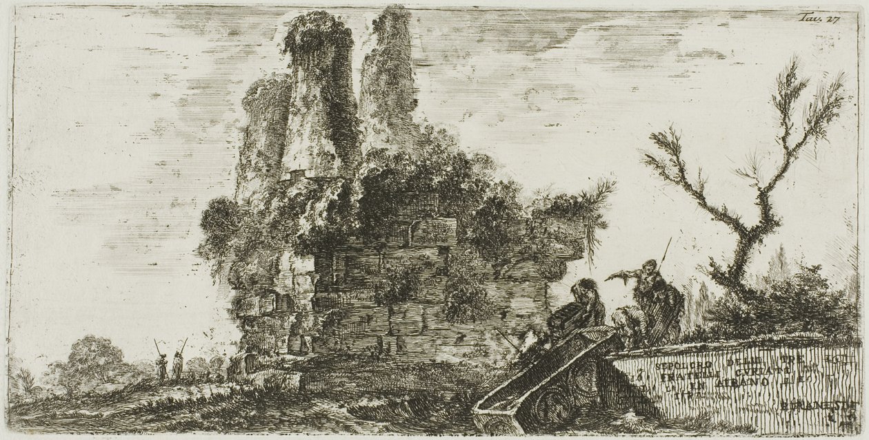 Tomb of the Three Curiatii Brothers in Albano, plate 27 from Some Views of Triumphal Arches and Other Monuments by Giovanni Battista Piranesi