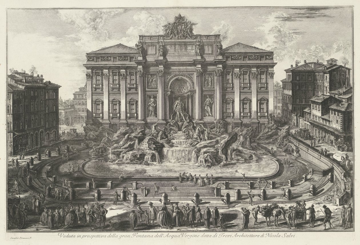Trevi Fountain in Rome by Giovanni Battista Piranesi