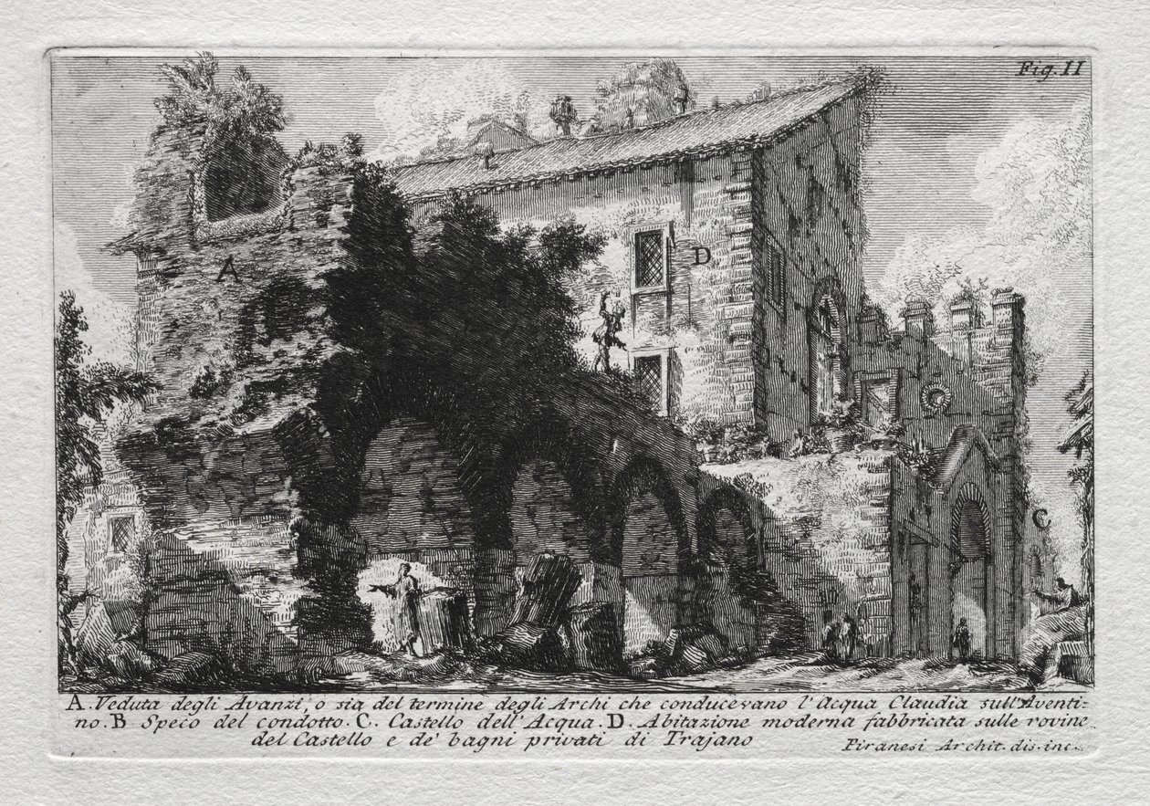 View of the Remains, or the End of the Arches that Conducted the Aqua Julia by Giovanni Battista Piranesi