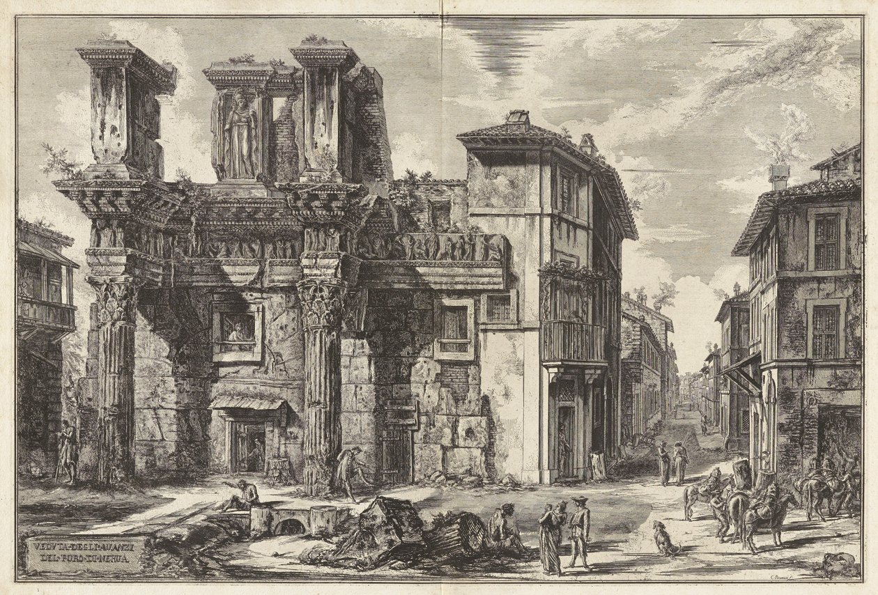 View of the Remains of the Forum of Nerva, from Views of Rome by Giovanni Battista Piranesi