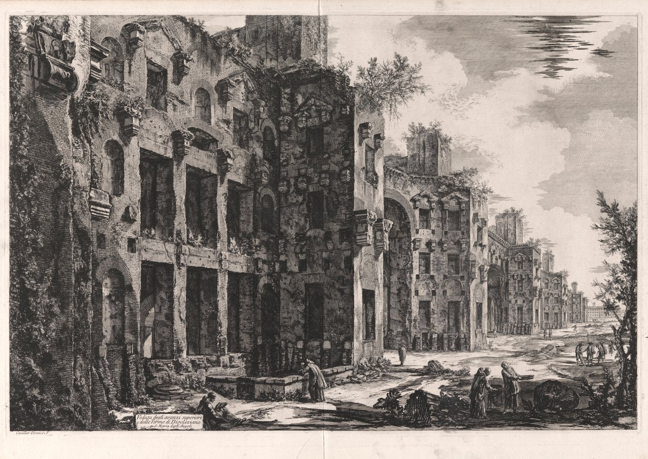View of the Upper Remains of the Baths of Diocletian at Santa Maria degli Angeli (interior of the Frigidarium: south wall), from Views of Rome by Giovanni Battista Piranesi