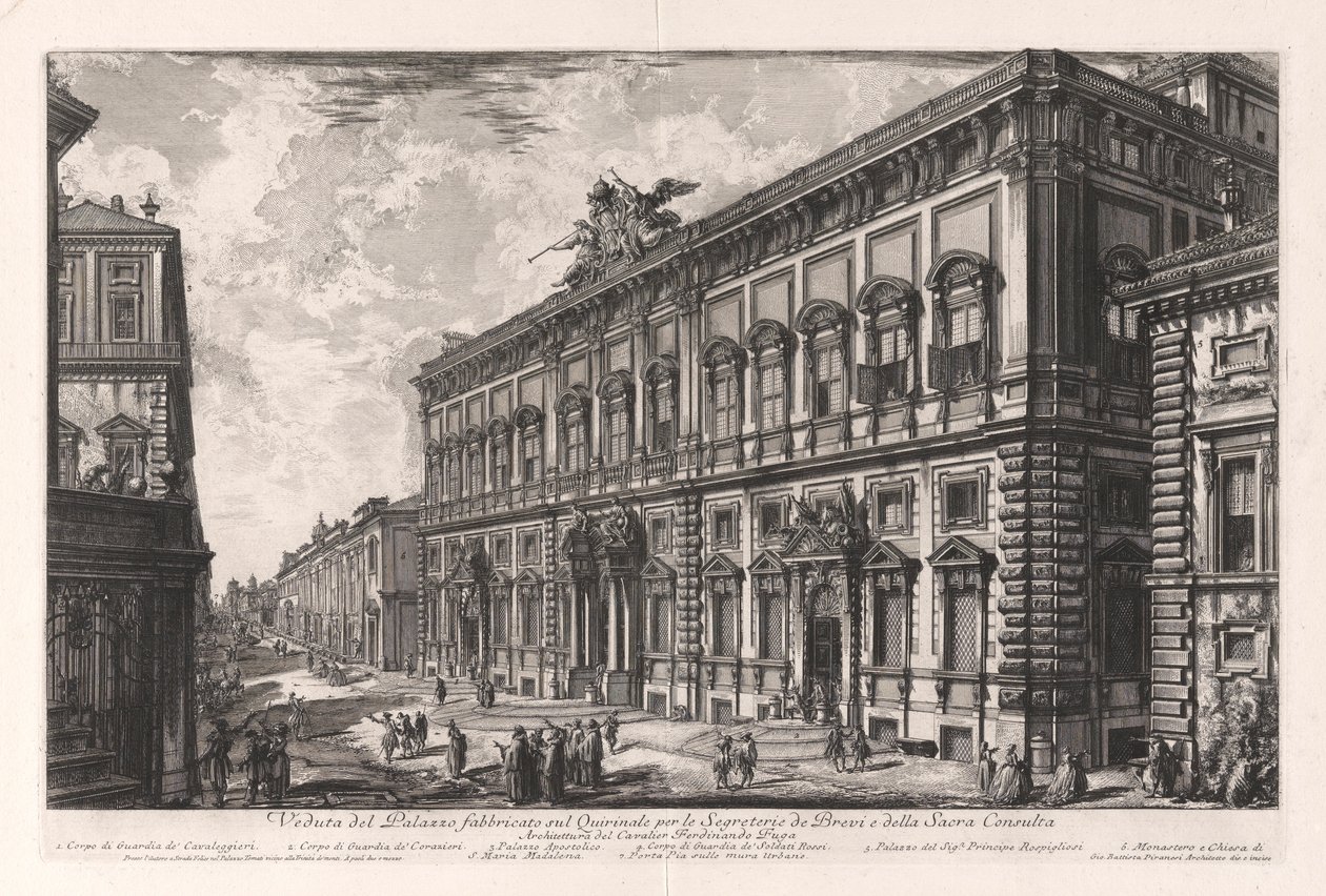 View of the Palazzo Built on the Quirinal for the Secretary of the Briefs and the Sacred Council (from Views of Rome) by Giovanni Battista Piranesi