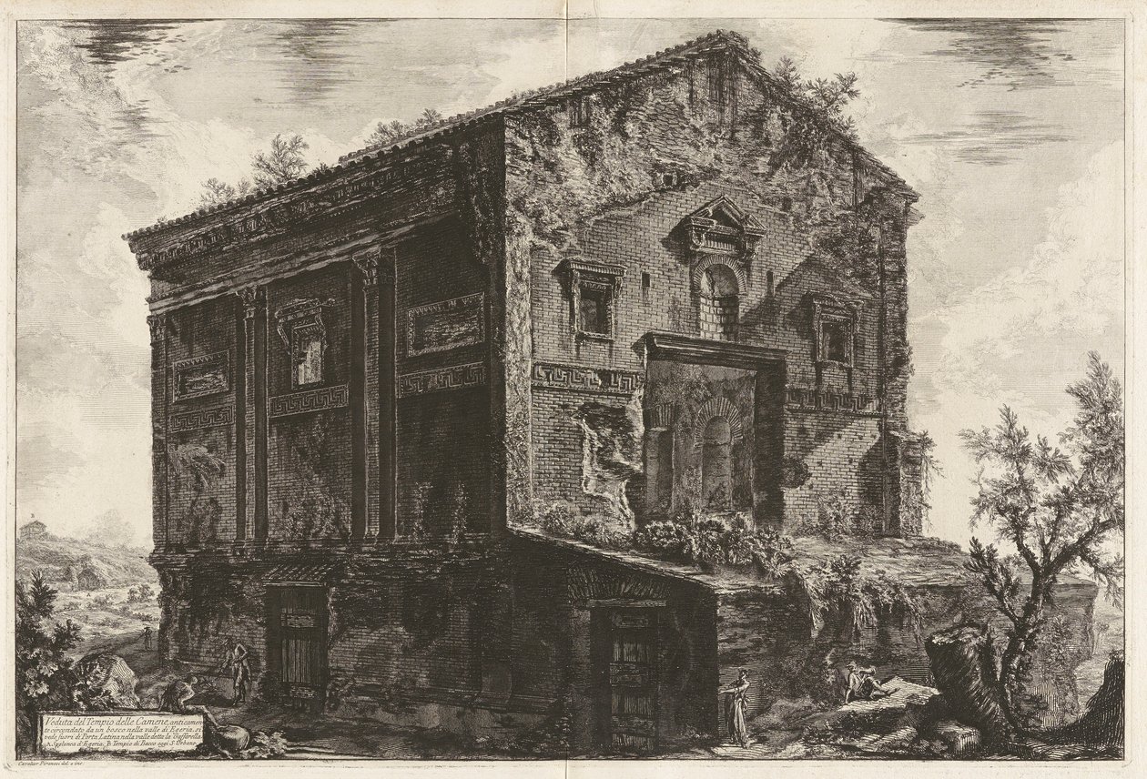 View of the Temple of the Camenae, Formerly Surrounded by a Forest in the Egeria Valley by Giovanni Battista Piranesi