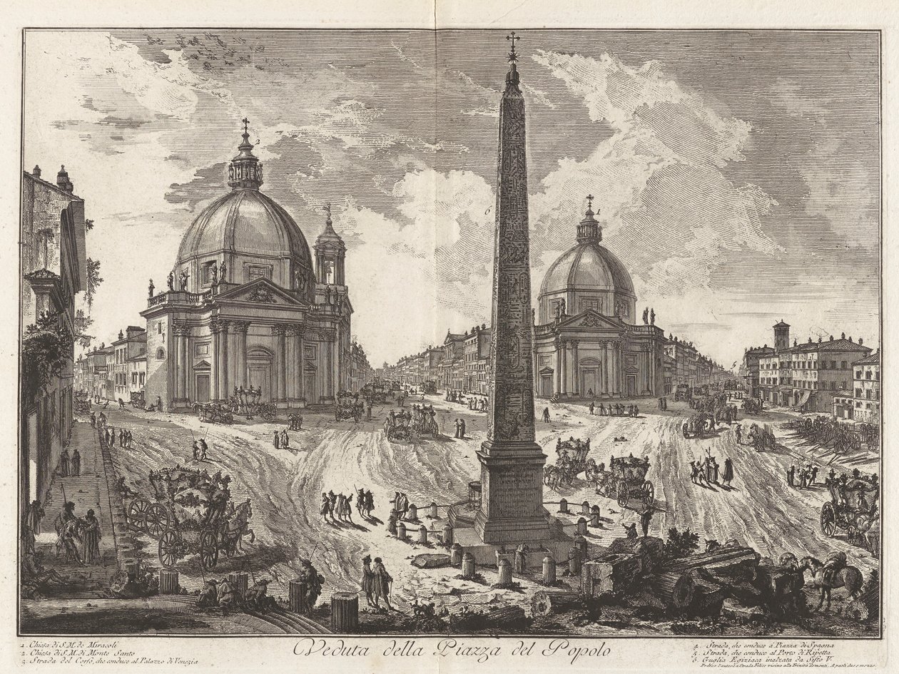 View of the Piazza del Popolo, from Views of Rome by Giovanni Battista Piranesi