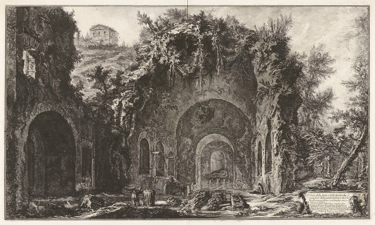 View of the Fountain and the Caves of... by Giovanni Battista Piranesi