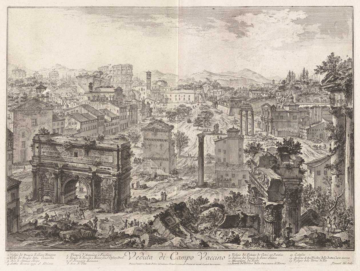 View of the Campo Vaccino (the Forum Romanum, from the Capitoline Hill), from Views of Rome by Giovanni Battista Piranesi