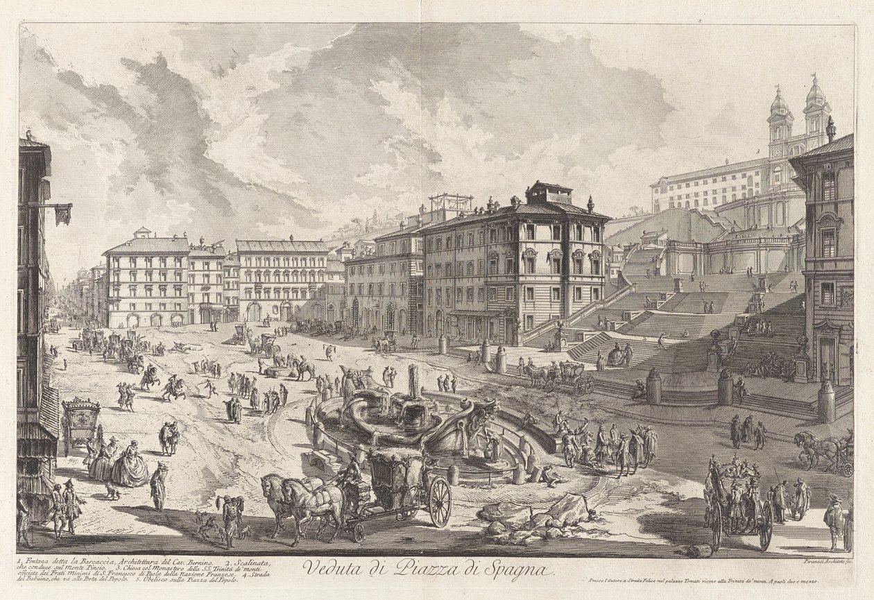 View of the Piazza di Spagna, from Views of Rome by Giovanni Battista Piranesi